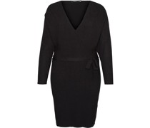 Kleid, Wickel-Ausschnitt, knielang, für Damen