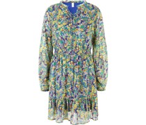 Sommerkleid, Tunika-Ausschnitt, Volants, für Damen