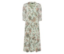 Kleid, Rundhals, Floralprint, 3/4-Arm, für Damen