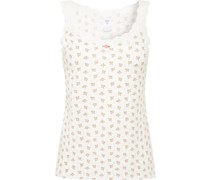 Toujours Print Unterhemd, U-Ausschnitt, Spitze, für Damen