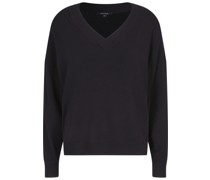 Pullover, V-Auchnitt, überchnittene chultern, für Damen
