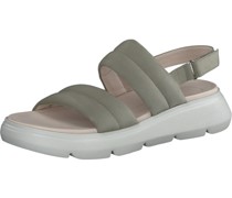 Riemchensandalen, Nubukleder, Plateau, Klettverschluss, für Damen