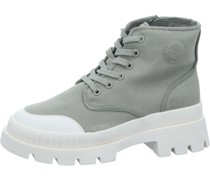 Canvas-Schnürstiefeletten, Blockabsatz, für Damen