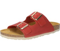 Pantoletten, Tieffußbett, Leder, für Damen