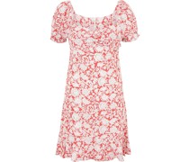 ommerkleid, Puffärmel, floral, für Damen