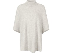 Strickponcho, Rollkragen, für Damen
