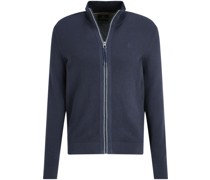 Strickjacke, Reißverschluss, einfarbig, für Herren