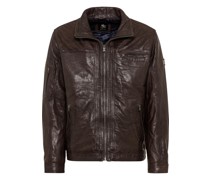Jacke, Leder, Reißverschluss, für Herren