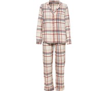 Flanell-Pyjama, kariert, Baumwolle, für Damen
