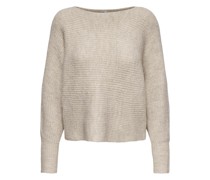 Strickpuover, U-Boot-Ausschnitt, uni, für Damen