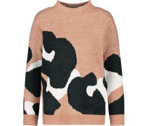 Pullover, Animal-Print, Stehkragen, für Damen