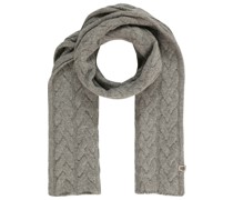 Schal, einfarbig, Kaschmir-Anteil, Zopfmuster, für Damen
