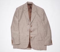 Braun/Weiß Einreihige Anzugjacke