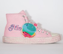 Ballow High Burger Tumbled W Pink/Gebrochenes Weiß Hohe Sneakers mit Print