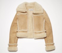 Lederjacke mit Shearling