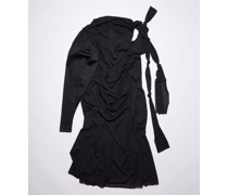 Asymmetric knotted scarf dress