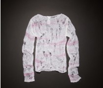 Off white/pink Crew neck jumper