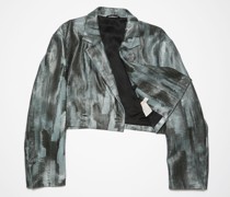 Zweireihige Lederjacke