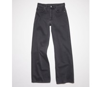 2021F Faded Black Bootcut-Jeans in lockerer Passform