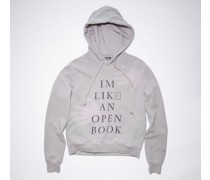 Grau/Lila Kapuzen-Sweatshirt mit Print