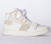 08STHLM High Destroyed M Weiß/gebrochenes Weiß Sneakers aus Leder mit hohem Schaft