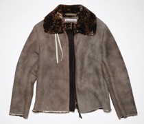 Jacke aus Shearling-Wildleder