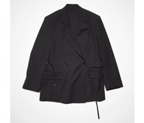 Zweireihige Anzugjacke mit Gürtel