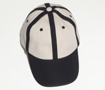 Schwarz/Weiß Baseballkappe aus Baumwolle