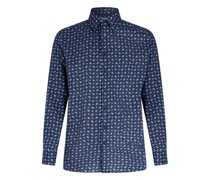 Hemd mit Winzigen Paisley-Motiven