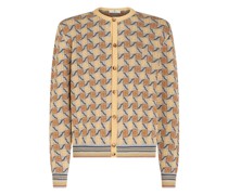 Strickcardigan mit Geometrischen Motiven
