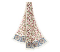 Kaschmirschal mit Print und Paisley-Einfassung