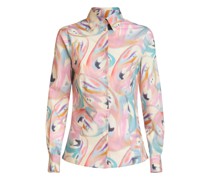 Baumwollbluse mit Schmetterlingsflügeln