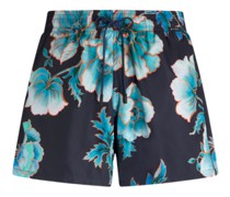 Badehose mit Floralem Maxi-Print