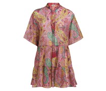 Kleid aus Baumwolle und Seide mit Paisley-Print
