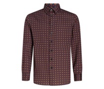 Hemd mit Krawattenmuster-Print