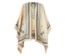 Cape mit Foulard-Print