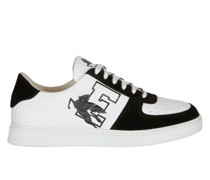 Sneaker aus Leder mit Pegaso