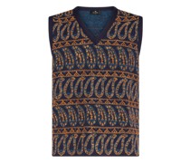 Strickweste mit Paisleymuster