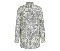 Seidenbluse mit Paisley-Print