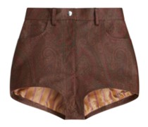 Shorts aus Paisley-Jacquardgewebe