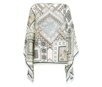Poncho mit Pochette-Print