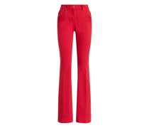 Jeans mit Paisley-Stickereien