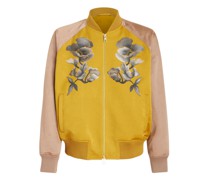 Bomberjacke mit Aufgestickten Orientalischen Blüten
