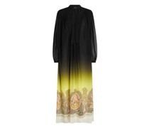 Langes Kleid aus Nuanciertem Georgette