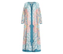 Kleid aus Seide und Baumwolle mit Maxi-Print