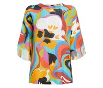 Shirt mit Floralem Print und Fransen