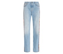 Jeans mit Jacquard-Bändern