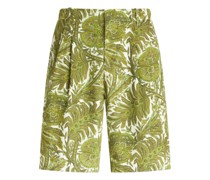 Bermudas mit Blattwerkmotiven