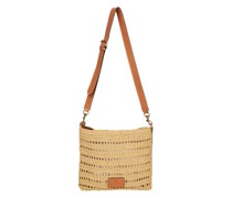 Schultertasche aus Perforiertem Bast