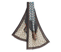 Floraler Schal aus Seide und Kaschmir
